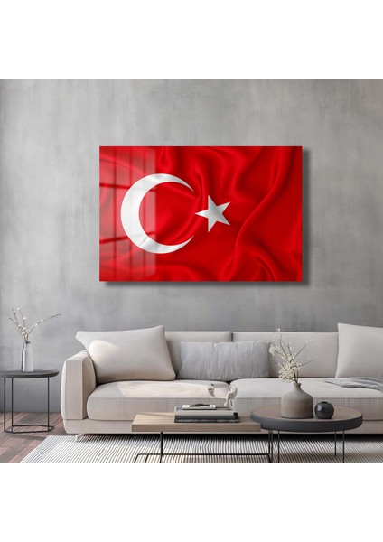 Türk Bayraği 10 Yatay Cam Tablo fırsatları