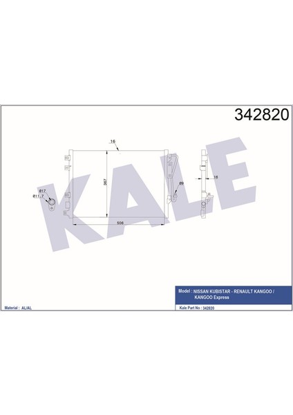 KLR-342820 Klima Kondenseri Kurutucu Ile Kng Iı-Kng Expr...