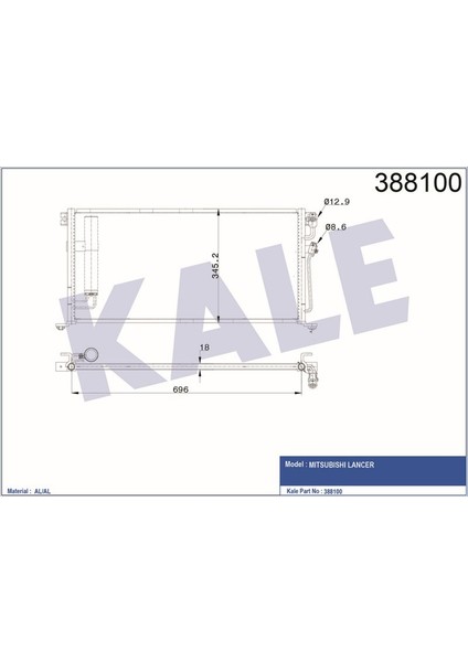 KLR-388100 Klima Kondenseri Mıtsubıshı Lancer Al/al 696×...