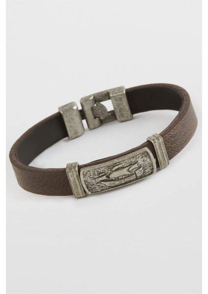 Dikdörtgen Kaliteli Suni Deri Bileklik