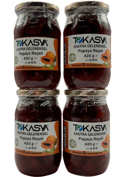 Papaya Reçeli 420 G (4 Lü Kavanoz)