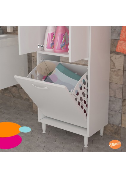 Kirli Sepetli Banyo Dolabı modelleri