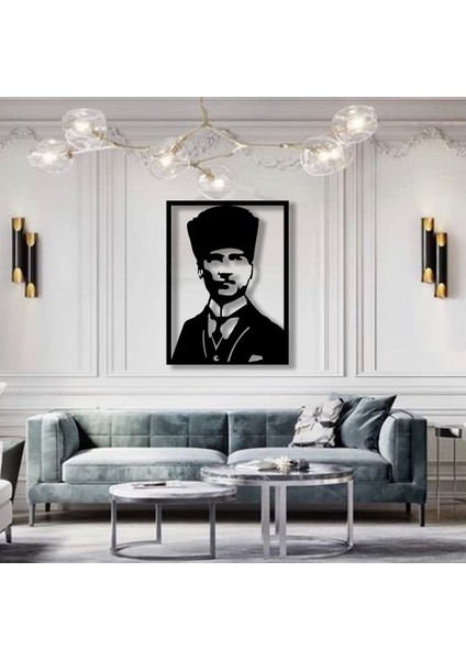 Büyük Metal Atatürk Tablosu