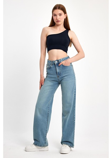 Wide Leg Denim Pantolon 3