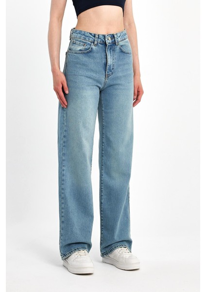 Wide Leg Denim Pantolon 3