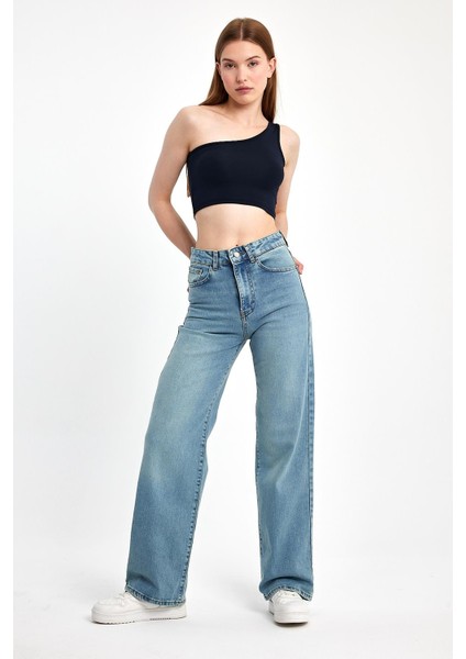 Wide Leg Denim Pantolon 3