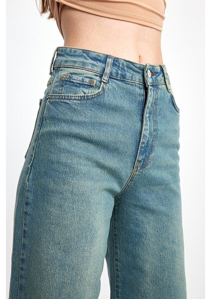 Wide Leg Denim Pantolon 4