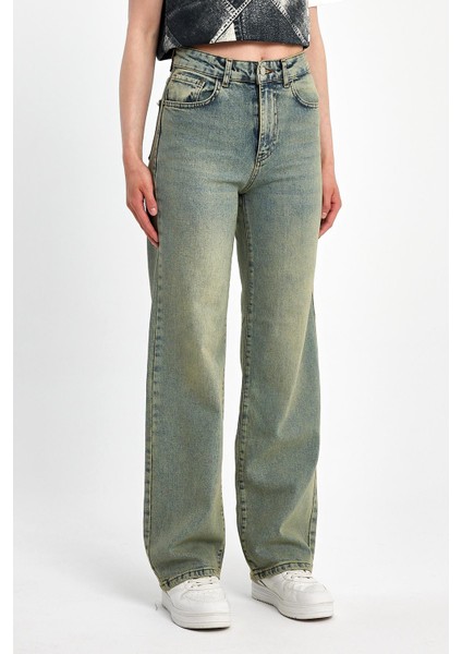Wide Leg Denim Pantolon 1 fırsatları