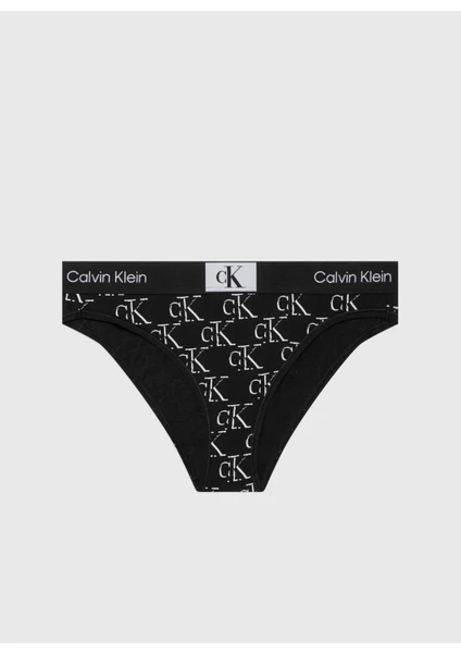 Calvin Klein Siyah - Beyaz Kadın Bikini Külot 000QF7222E