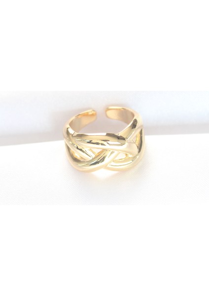 Mulvxxmd XDN02 Düğüm Model Gold Renk Ayarlanabilir Yüzük (Mulvix)