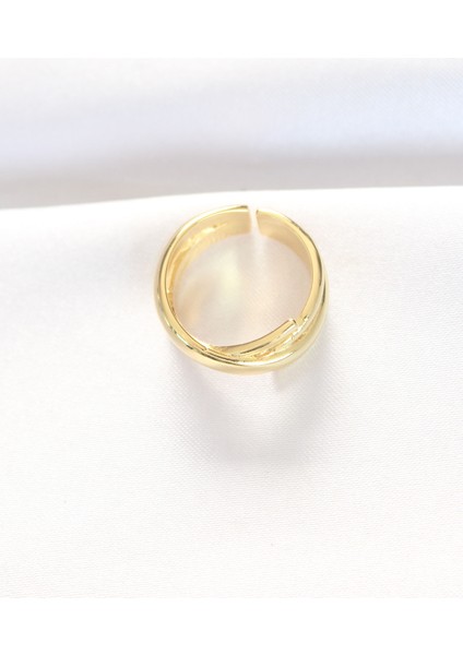 Mulvxxmd XDN02 Kalın Gold Renk Ayarlanabilir Yüzük (Mulvix)