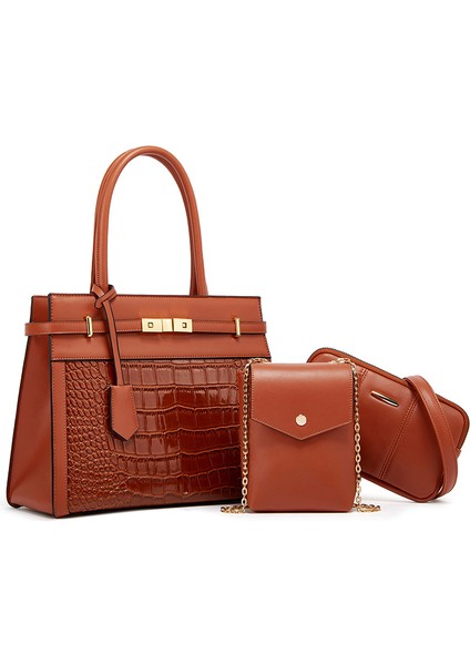 Trendy ve Şık Kadın Çantası Tek Omuz Crossbody Çanta Seti (Yurt Dışından)