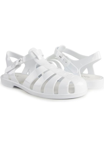 Kadın Tokalı Beyaz Sandalet S10258-001 Biarritz Brllo