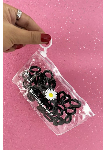 Siyah Renk Havlu Lastik Toka