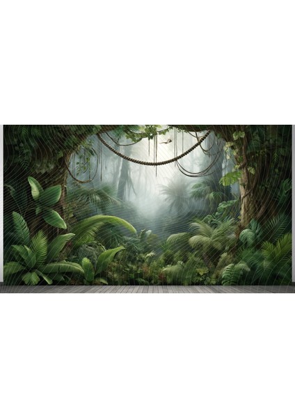 Yeşillik ve Tropikal Orman Temalı Dekoratif Duvar Örtüsü, 200X150CM, Fon, Arkaplan
