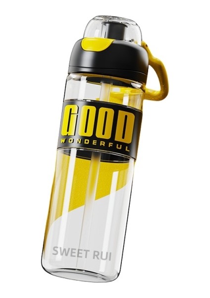 Çocuk Büyük Kapasiteli Pipetli Su Bardağı 800ML (Yurt Dışından)