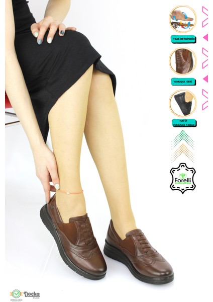Kadın Deri Ortopedik Bağsız Mevsimlik Ayakkabı F24/CM21321