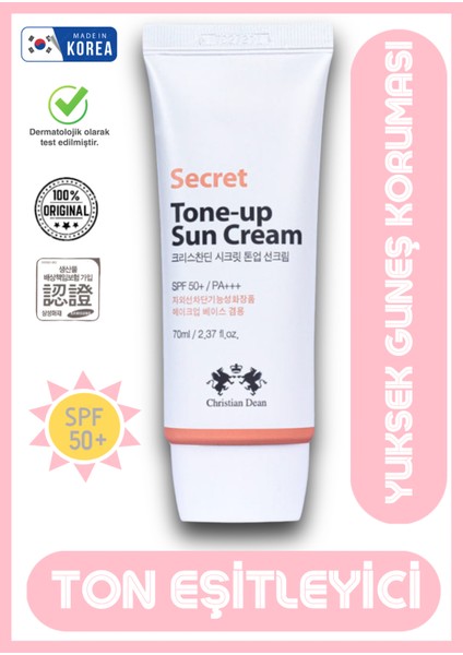 Cilde Aydınlık Görünüm Veren Pembe Bazlı Ton Eşitleyici Kore Güneş Kremi Secret Tone-Up Cream