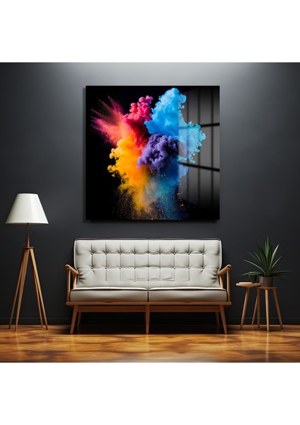 Renkli Toz Bulutu Cam Tablo modelleri