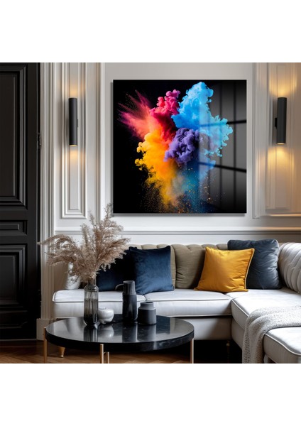 Renkli Toz Bulutu Cam Tablo indirimleri