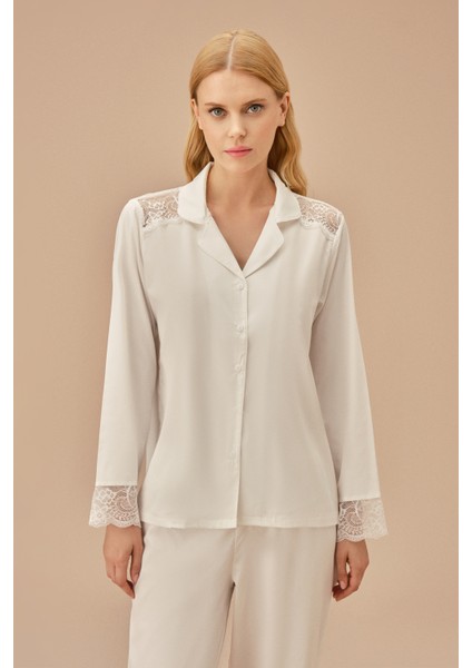 Pansy Lace Maskülen Pijama Takımı