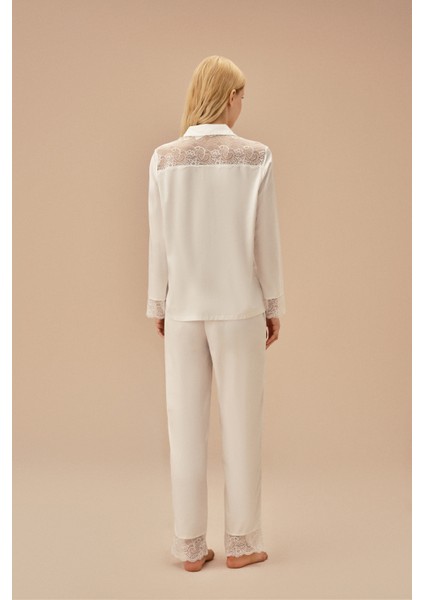 Pansy Lace Maskülen Pijama Takımı