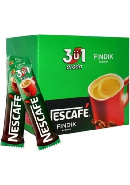 3ü 1 Arada Fındık Aromalı Çözünür Kahve 17g x 48LI