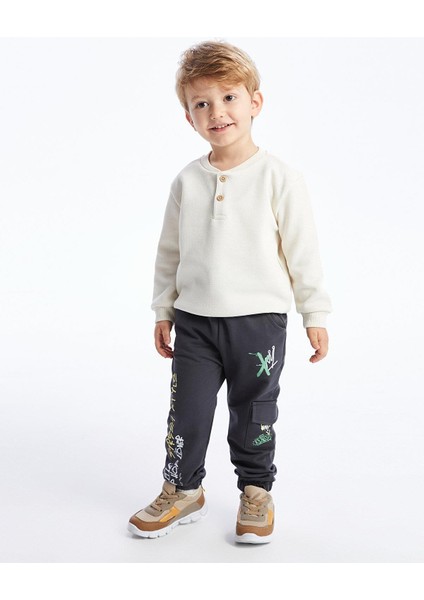 Lcw Baby Beli Lastikli Baskılı Erkek Bebek Jogger Eşofman Altı