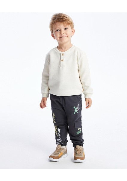 Lcw Baby Beli Lastikli Baskılı Erkek Bebek Jogger Eşofman Altı