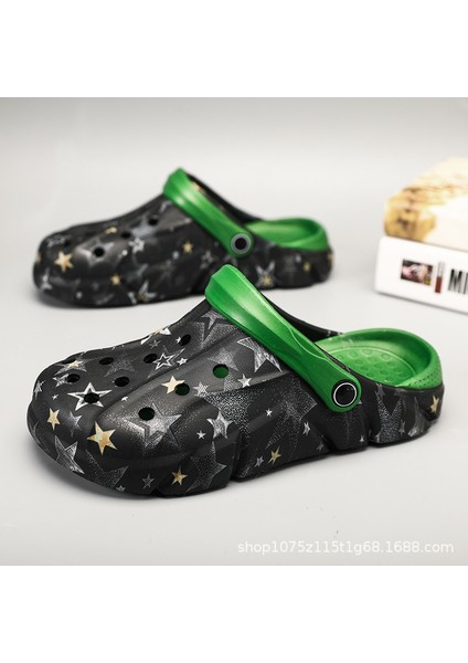 Erkek Croc Ayakkabı Kaymaz, Koku Önleyici Dış Giyim Kalın Tabanlı Aşınmaya Dayanıklı Yaz Trendy Plaj Çift Amaçlı Erkek Sandalet ve Terlik (Yurt Dışından)
