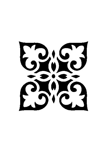 Stencil Sarayi Boyama Şablon Damask Çini Mandala - 4712