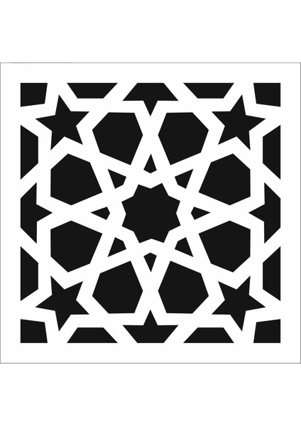 Stencil Sarayi Boyama Şablon Damask Çini Mandala - 8035