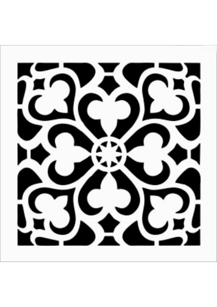Stencil Sarayi Boyama Şablon Damask Çini Mandala - 8165