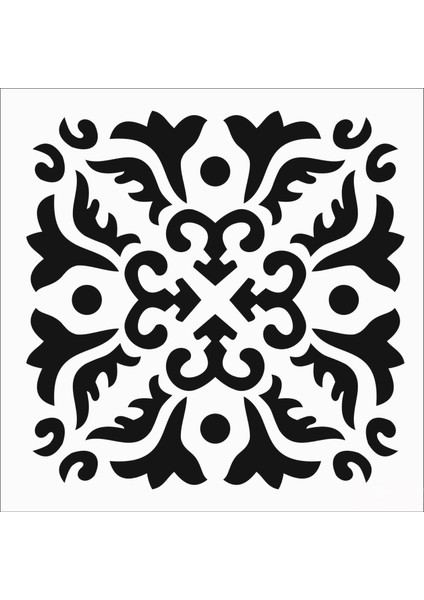 Stencil Sarayi Boyama Şablon Damask Çini Mandala - 8253