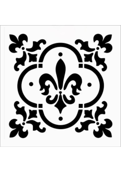 Stencil Sarayi Boyama Şablon Damask Çini Mandala - 8296