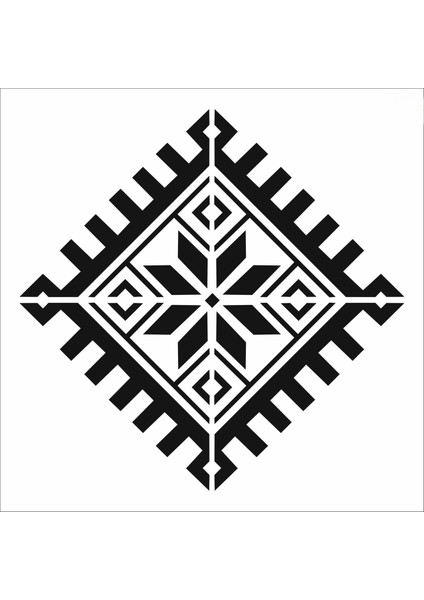 Stencil Sarayi Boyama Şablon Damask Çini Mandala - 8597