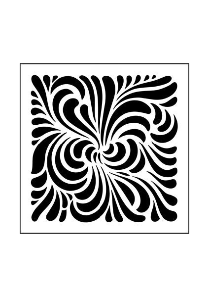 Stencil Sarayi Boyama Şablon Damask Çini Mandala - 4577