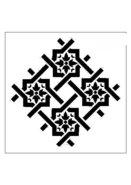 Stencil Sarayi Boyama Şablon Damask Çini Mandala - 4702