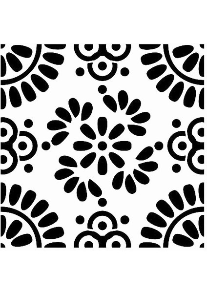 Stencil Sarayi Boyama Şablon Damask Çini Mandala - 4720