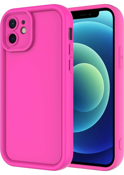 iPhone 11 Uyumlu Cmk Kılıf Kamera Korumalı Zore Ananas Kapak-Pembe Koyu