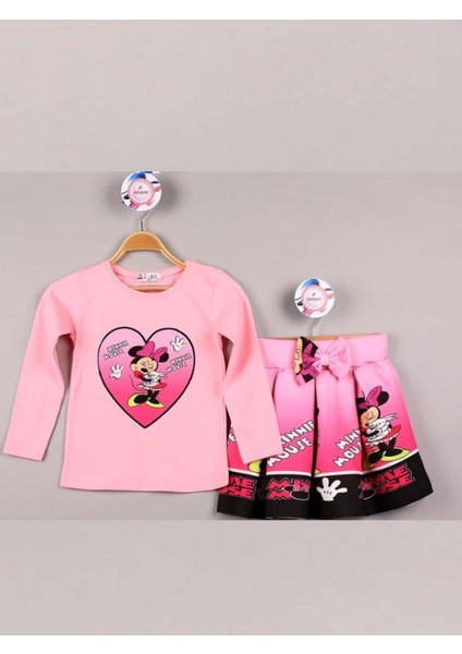 Kız Çocuk Mickey Mouse Etekli Takım 3202