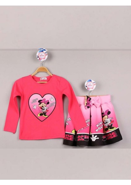 Kız Çocuk Mickey Mouse Etekli Takım 3202