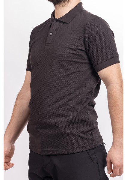 Petek Desen Polo Yaka T-Shirt