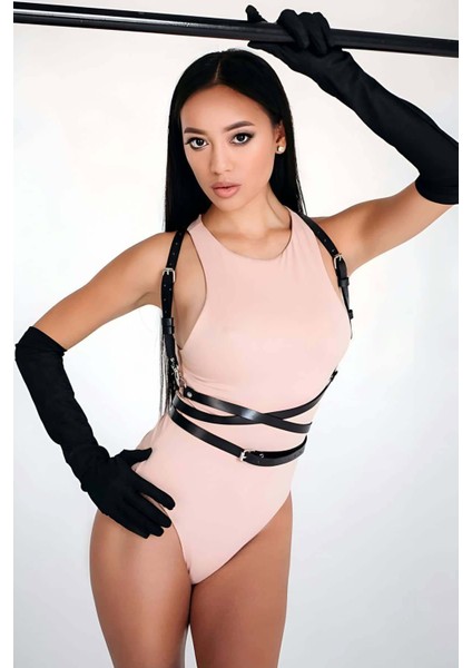 Mulvxjrt JRT02 Belden Dolanan Şık Deri Harness - 751 (Mulvix) modelleri