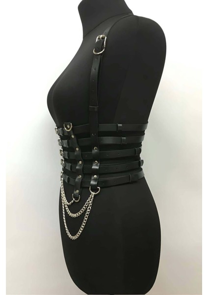 Mulvxjrt JRT02 5 Sıralı Zincir Detaylı Şık Deri Kemer - 626 (Mulvix) fiyatları