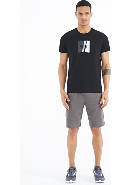 Frank Siyah Standart Kalıp Erkek T-Shirt - 88219