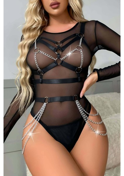 Mulvxjrt JRT02 Zincir Detaylı Şık Kemer Büstiyer Takım - 795 (Mulvix) fiyatları