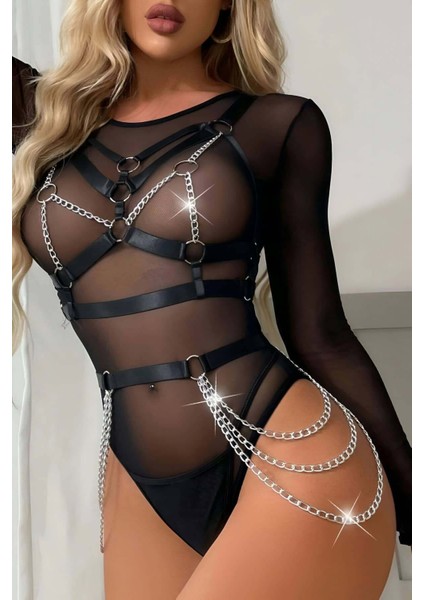 Mulvxjrt JRT02 Zincir Detaylı Şık Kemer Büstiyer Takım - 795 (Mulvix) fırsatları