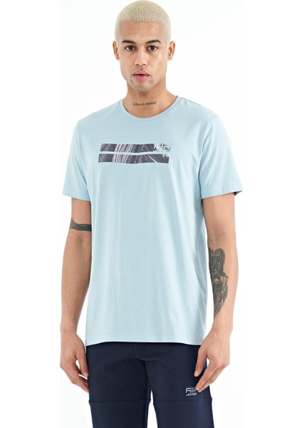 Peter Açık Mavi O Yaka Erkek T-Shirt - 88204