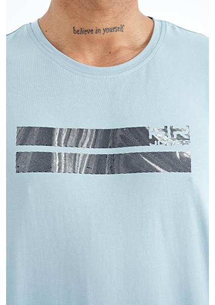 Peter Açık Mavi O Yaka Erkek T-Shirt - 88204